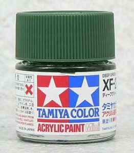 TAMIYA 壓克力系水性漆 10ml 深綠色 XF-2